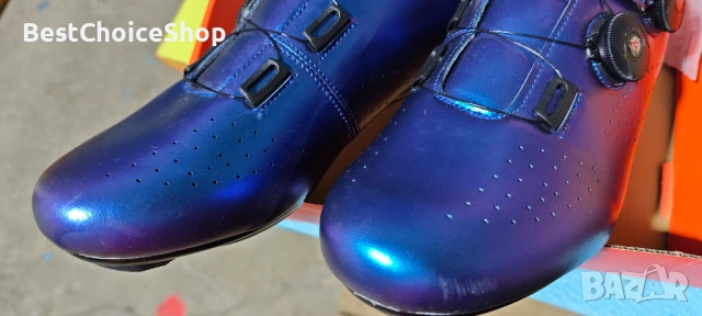 Мъжки велосипедни обувки, съвместими с SPD и Delta педали, дишащи, неплъзгащи - Сини UK 10 / EU 44, снимка 4 - Аксесоари за велосипеди - 53136698