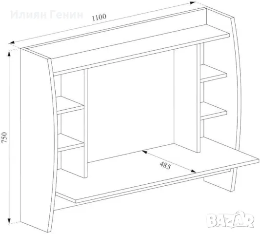 Бюро за стена, снимка 4 - Бюра - 48046297