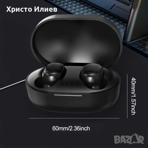 Безжични Bluetooth слушалки с LED дисплей за IOS Android Черни Зелени, снимка 4 - Безжични слушалки - 51577954