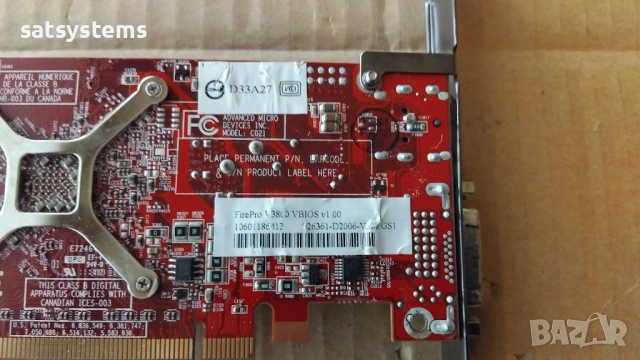 Видео карта ATi FirePro V3800 512MB GDDR3 64bit PCI-E, снимка 10 - Видеокарти - 53400908