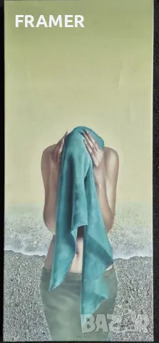 Димитър Войнов – син Бряг Авторска техника Маслени бои , снимка 2 - Картини - 47730337