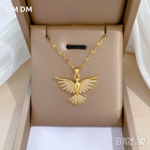 Колие „Ангелски крила“! Топ модел с 18к позлата! 