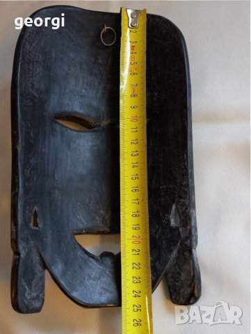 Африканска маска от абанос, снимка 5 - Други ценни предмети - 35095011