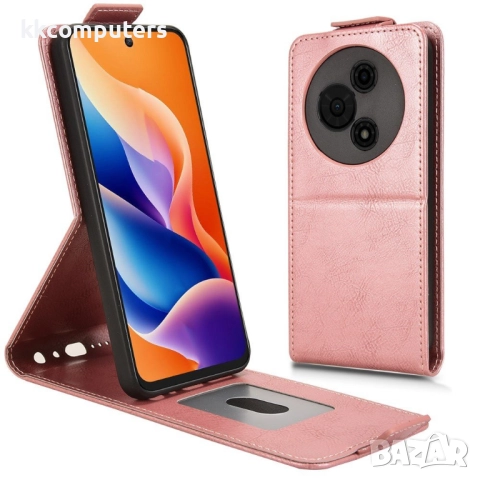 TCL 60 SE / TCL 605 4G Кожен Магнитен Флип Калъф с Протектор, Държач за Карти | Черен, Кафяв, Розов,, снимка 2 - Калъфи, кейсове - 52050963