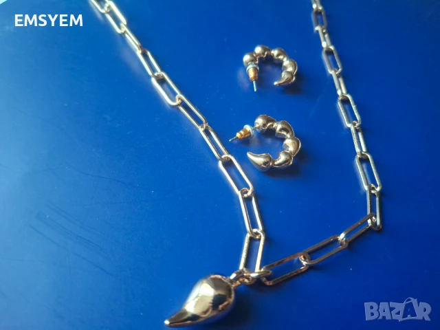 Комплект колие и обици Chloe, снимка 5 - Бижутерийни комплекти - 50835189