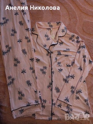S и M тънка пижама с копчета , снимка 2 - Пижами - 53505391