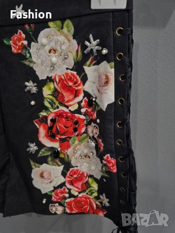 Уникални къси панталонки с висока талия, снимка 2 - Къси панталони и бермуди - 53137265