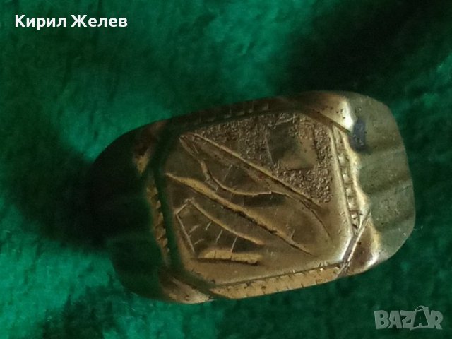 Стар БРОНЗОВ Пръстен ОРНАМЕНТИРАН ВИНТИДЖ БИЖУ РЪЧНА ИЗРАБОТКА 18425, снимка 2 - Антикварни и старинни предмети - 33371041