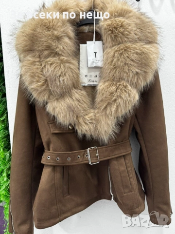 Дамско Яке С Богата Яка От Естествен Косъм - 2 Цвята Код S375, снимка 3 - Якета - 52684968