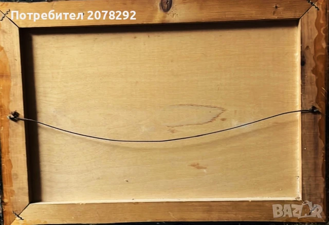 Стара картина-туш върху шперплат, снимка 3 - Антикварни и старинни предмети - 50803310