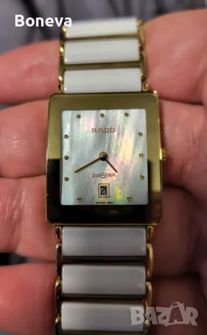 Rado ОРИГИНАЛЕН Бяла керамика, Перлен Циферблат , снимка 4 - Дамски - 49049004