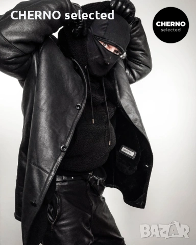 Мъжко кожено палто / кожух от естествена кожа с косъм LAGERFELD Men’s Shearling Coat – XXL•XXXL, снимка 2 - Якета - 53205620