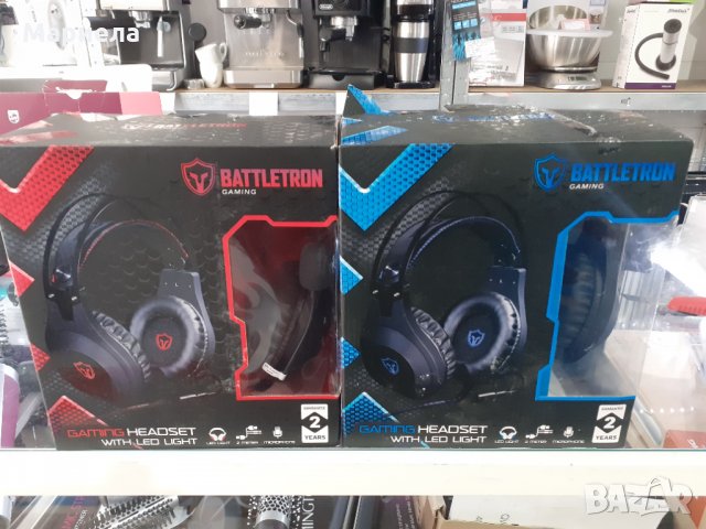 Геймърски слушалки с микрофон и подсветка Battletron Gaming-Headset, снимка 3 - Слушалки и портативни колонки - 32432445