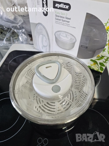 Стоманена центрофуга за салата ZYLISS , снимка 5 - Други стоки за дома - 52518875
