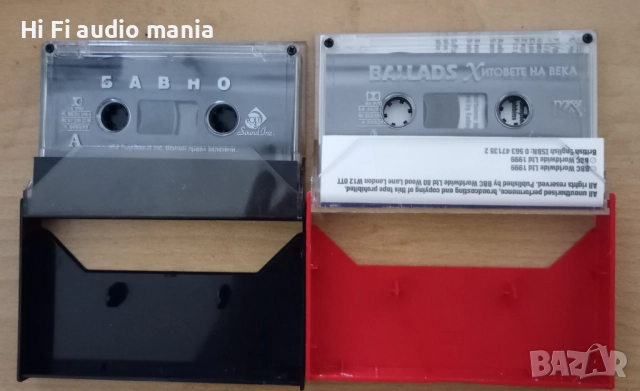 Продавам 2 броя аудио касети бавно със Бг поп и рок 1999 г и Balads Хитовете на века 