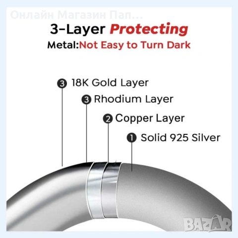 AITERNITY сребърно колие с диамант мойсанит и циркони (сертификат), снимка 7 - Колиета, медальони, синджири - 53129867