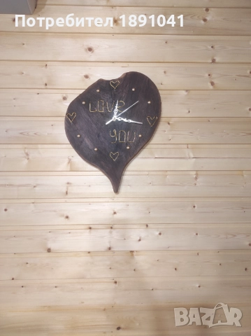 Подарък за любим човек. Часовник от дърво, снимка 4 - Стенни часовници - 52648969