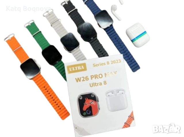 Комплект Smart часовник + TWS слушалки W26 Pro Max