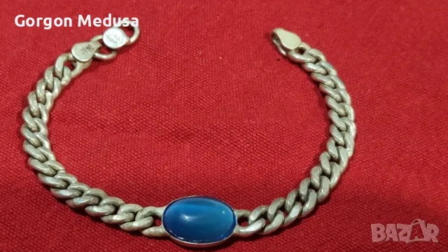 старинна антична сребърна гривна ръчно изработена 925 