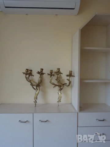 Комлект големи изящни свещници от Виена, снимка 9 - Антикварни и старинни предмети - 53527216