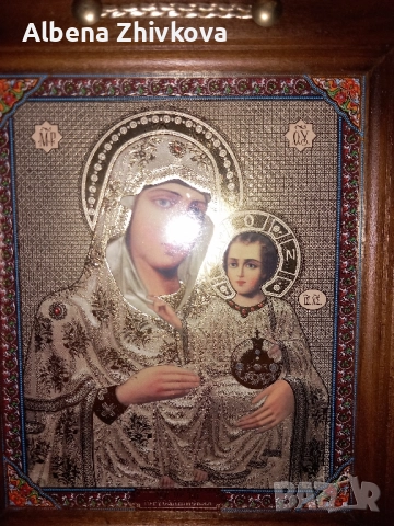 Икона с Иерусалимската Света Богородица, снимка 4 - Икони - 51932447