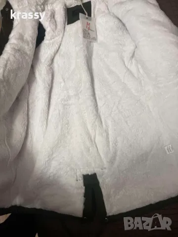 НОВА зимна дамска парка с дебела подплата и качулка (размер М), снимка 3 - Якета - 48740795