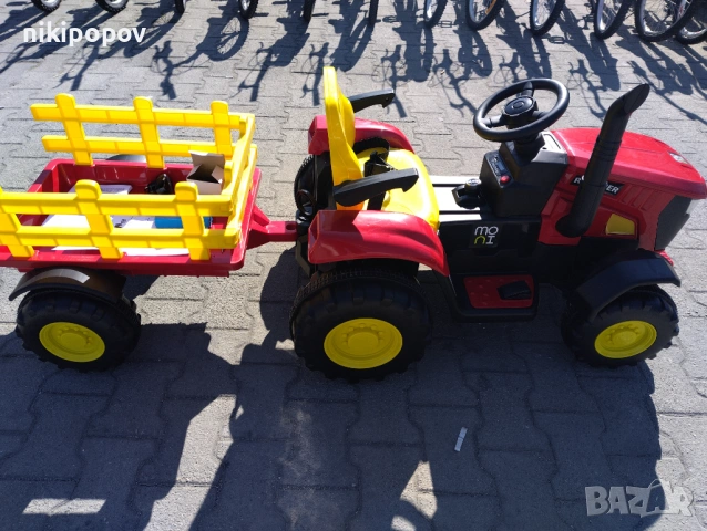 TEXAS акумулаторен трактор с ремарке RANCHER червен, снимка 2 - Детски велосипеди, триколки и коли - 53569755