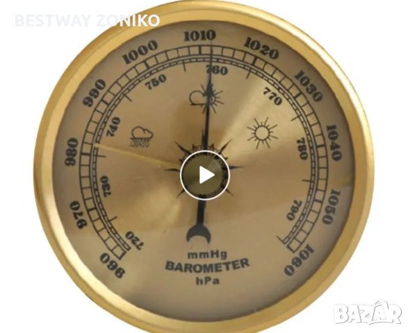 Барометър  винтидж  стил  90х 30 мм 