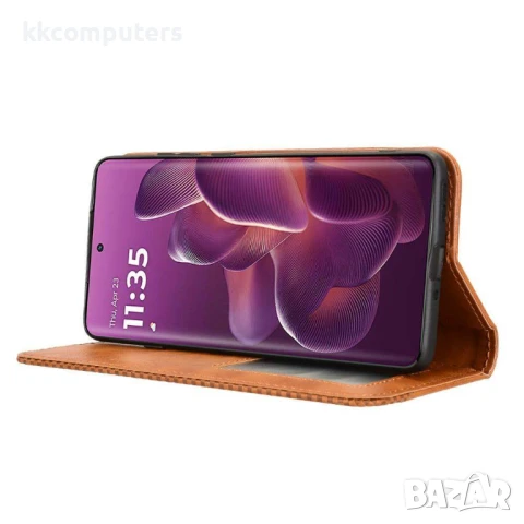 Motorola Edge 60 Pro Ретро Магнитен Кожен Калъф Портфейл с Поставка и Скрийн Протектор - Четири Цвят, снимка 8 - Резервни части за телефони - 50513891