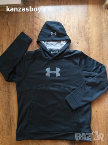 Under Armour Men's Storm Icon Logo Hoodie - страхотно мъжко горнище КАТО НОВО Л, снимка 4 - Спортни дрехи, екипи - 44129172
