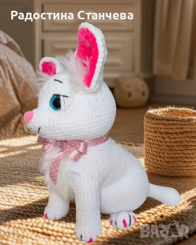 Плетено Коте, снимка 2 - Плюшени играчки - 53442767