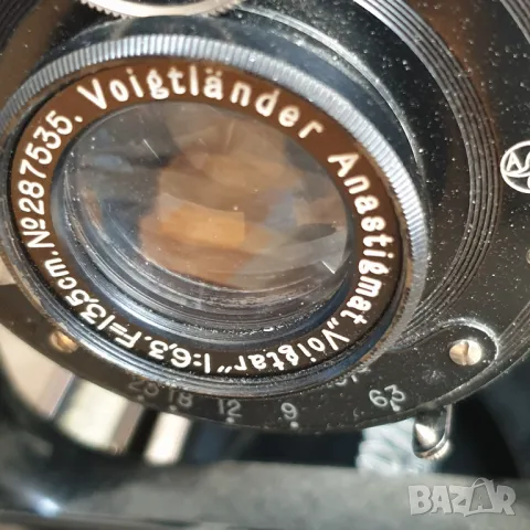 Фотоапарат Voigtlander Avus 9x12 Plate 1:6.3 F=13.5cm, снимка 10 - Антикварни и старинни предмети - 49200367