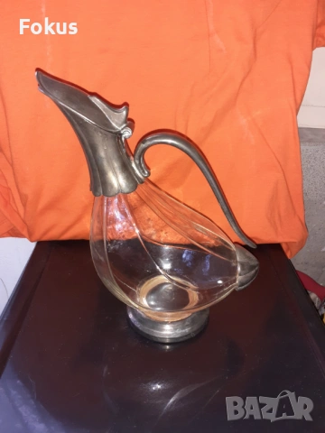 Прекрасна ловна кана графа с формата на патица, снимка 3 - Антикварни и старинни предмети - 53294515