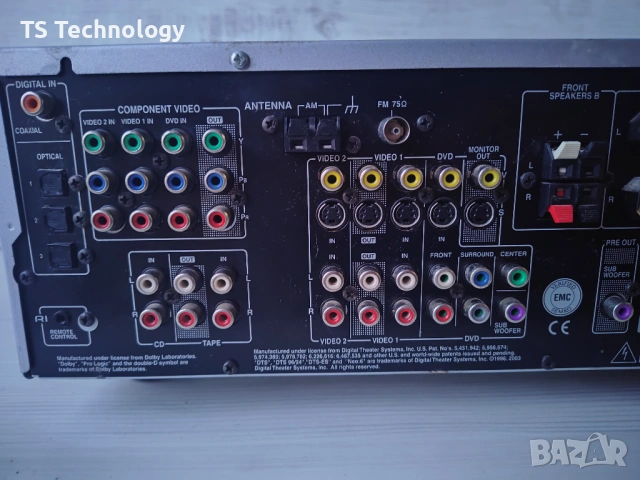 Усилвател ONKYO TX-SR503E, снимка 4 - Ресийвъри, усилватели, смесителни пултове - 53215154