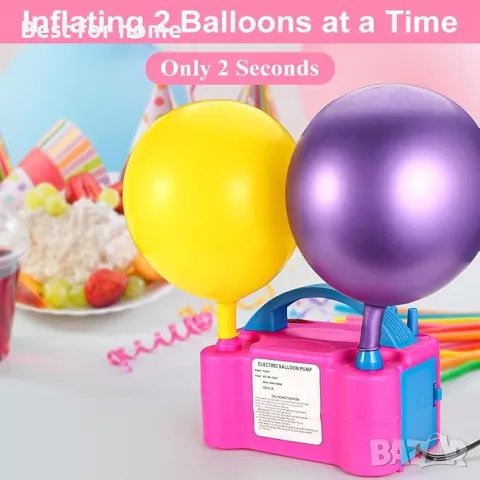 Комплект електрическа  помпа за балони, 100 балона и аксесоари YehTrum, снимка 6 - Други - 49740333