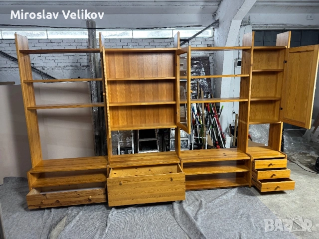 Холова секция от масивно дърво с гардероб, закачалка и деа шкафа за обувки , снимка 3 - Секции и витрини - 53470056