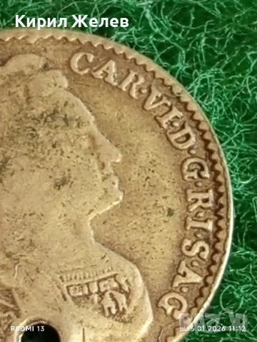 Сребърна монета 6 кройцера 1738г. Карл шести Австрия за КОЛЕКЦИЯ 52936, снимка 3 - Нумизматика и бонистика - 53106526