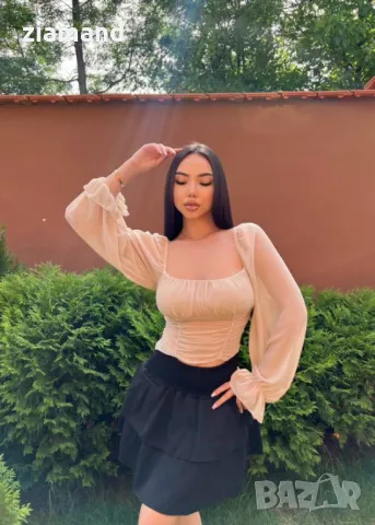  дамска блуза с ефирни ръкави