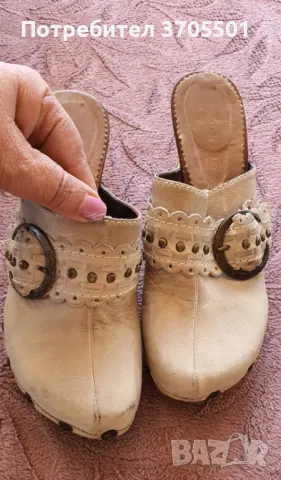 Дамски чехли естествена кожа 10лв , снимка 1