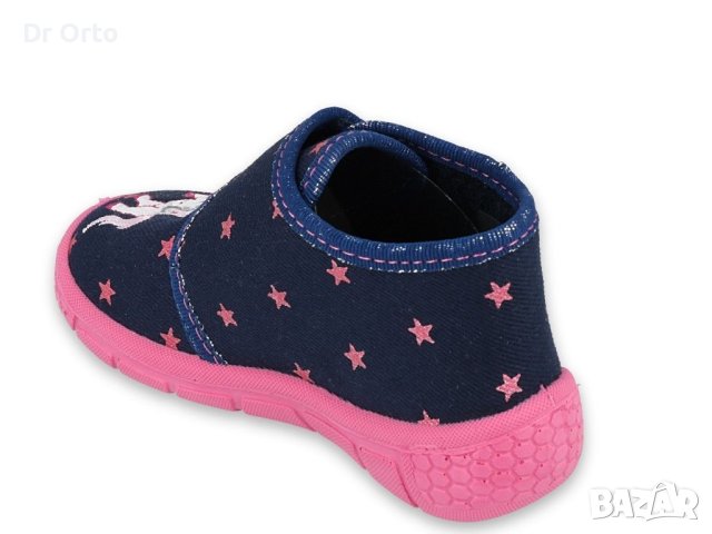 Befado Honey Бебешки пантофки за момиче, Тъмносини с еднорог, снимка 6 - Бебешки обувки - 43671204