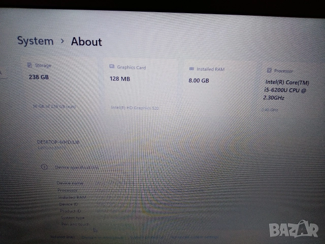 Лаптоп DELL Latitude E5570 i5, 8GB RAM 256GB SSD, снимка 5 - Лаптопи за работа - 52882271