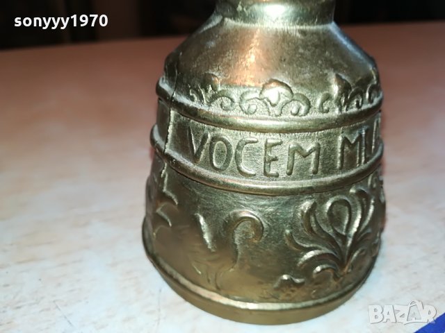 камбана-10х7см мед/месинг внос германия 2107211223, снимка 5 - Антикварни и старинни предмети - 33584324