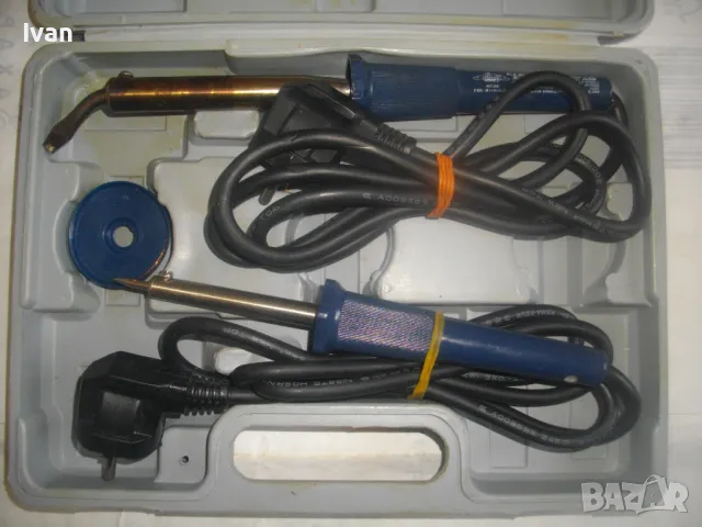 НЕМСКИ ЕЛЕКТРИЧЕСКИ ПОЯЛНИК 2 БРОЯ КОМПЛЕКТ 25W/80W KING CRAFT В КУФАРЧЕ, снимка 2 - Поялници и запояване - 48788800