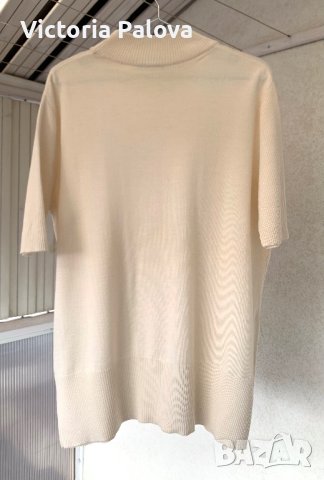 Блуза екрю полуполо 100% гладък меринос, снимка 11 - Блузи с дълъг ръкав и пуловери - 43829457