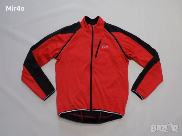 термо вело горнище gore bike wear windstopper softshell яке екип шосейно колоездене мъжко оригинал L, снимка 12 - Спортни дрехи, екипи - 44168288