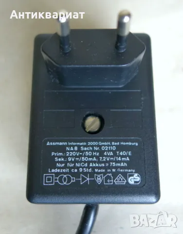 Оригинален адаптер захранване UHER Assmann NA 8 (9V / 500mA - 7.2V / 14mA), снимка 2 - Други - 49059607