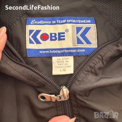 Мъжко яке Kobe Ball River Bruins винтидж ветровка, размер L, 90-те., снимка 3 - Якета - 52496330
