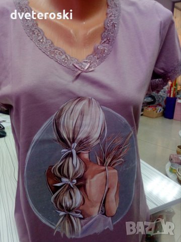 Нощница за лятото М размер с къс ръкав