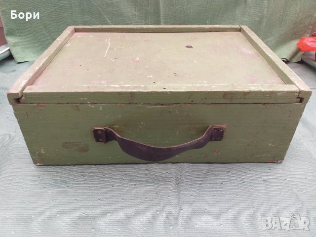 Стар дървен куфар кутия, снимка 1 - Куфари с инструменти - 32670860