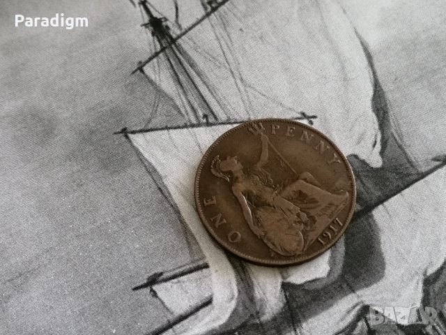 Монета - Великобритания - 1 пени | 1917г., снимка 1 - Нумизматика и бонистика - 28055584